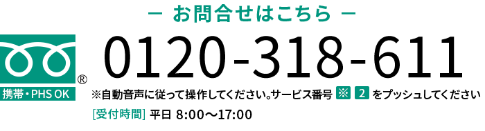 お問合せ 0120-318-611